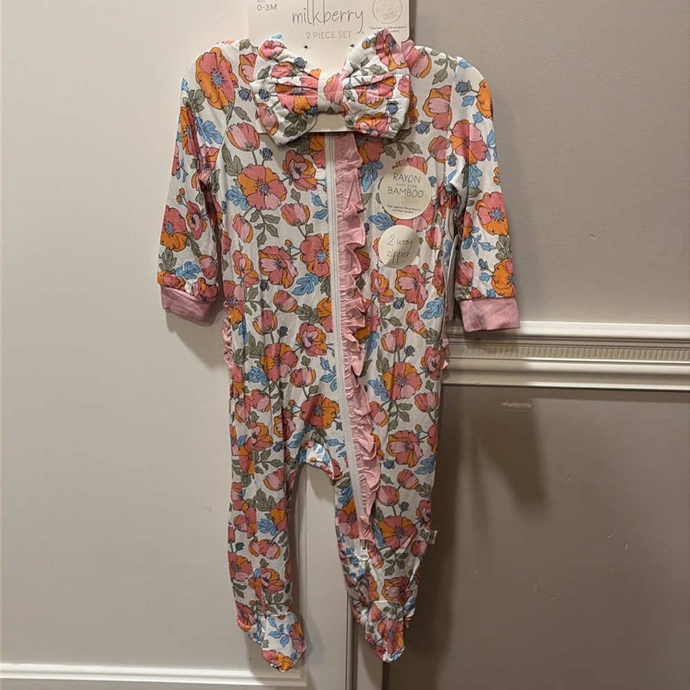 Orange Poppy Milkberry pjs